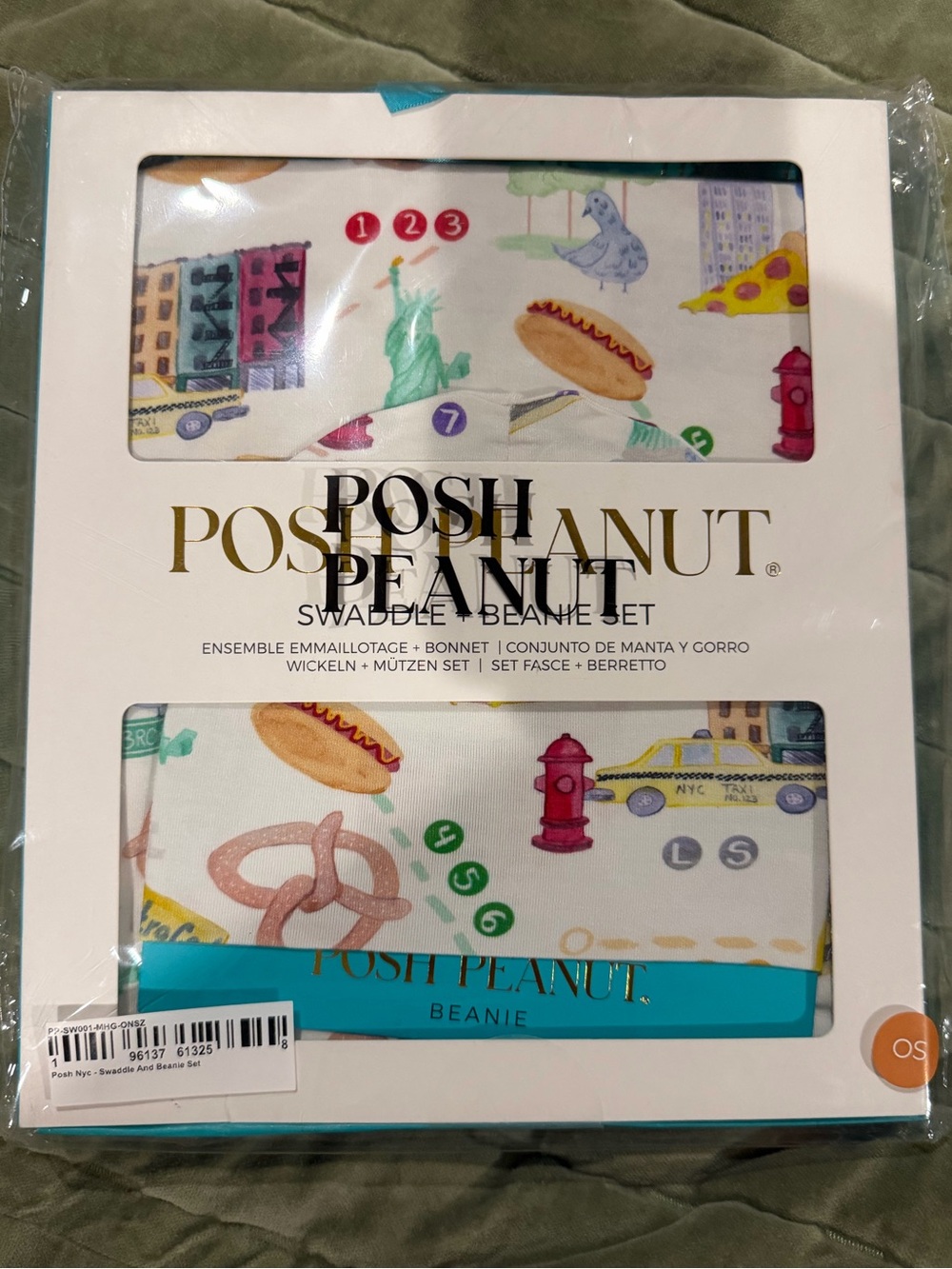 Posh Peanut - NYC Swaddle + Beanie Set
